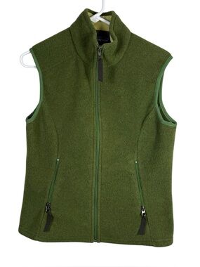 Patagonia Womens Green Synchilla Full Zip Fleece Vest Size Medium Gorpcore